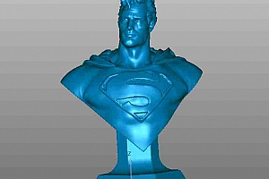 超人半身像Obj,Stl模型下载可用于建模和3D打印