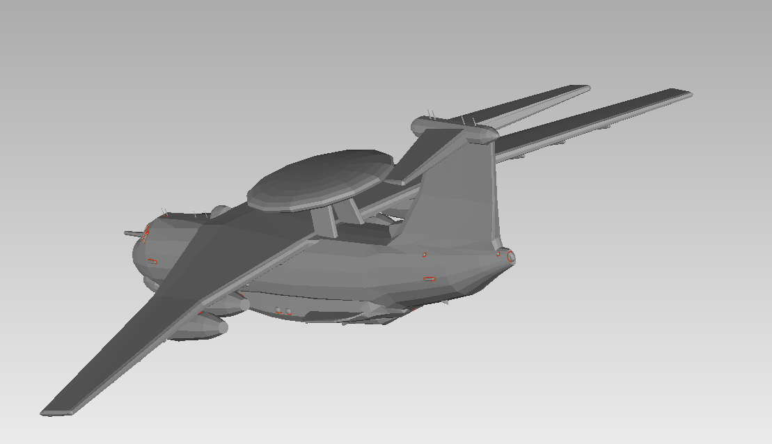 3D模型Beriev A50飞机stl模型3d打印素材