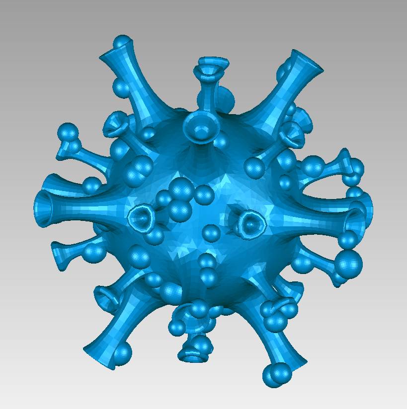 病毒细胞模型下载stl模型下载3d打印素材建模素材