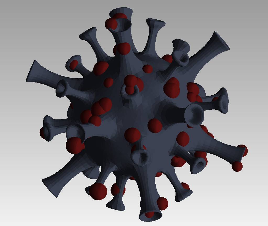 病毒细胞模型下载stl模型下载3d打印素材建模素材
