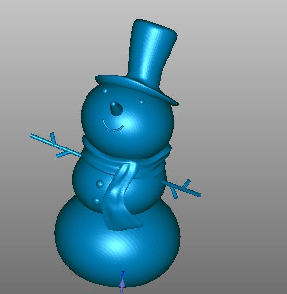 圣诞节雪人stl模型下载建模素材下载
