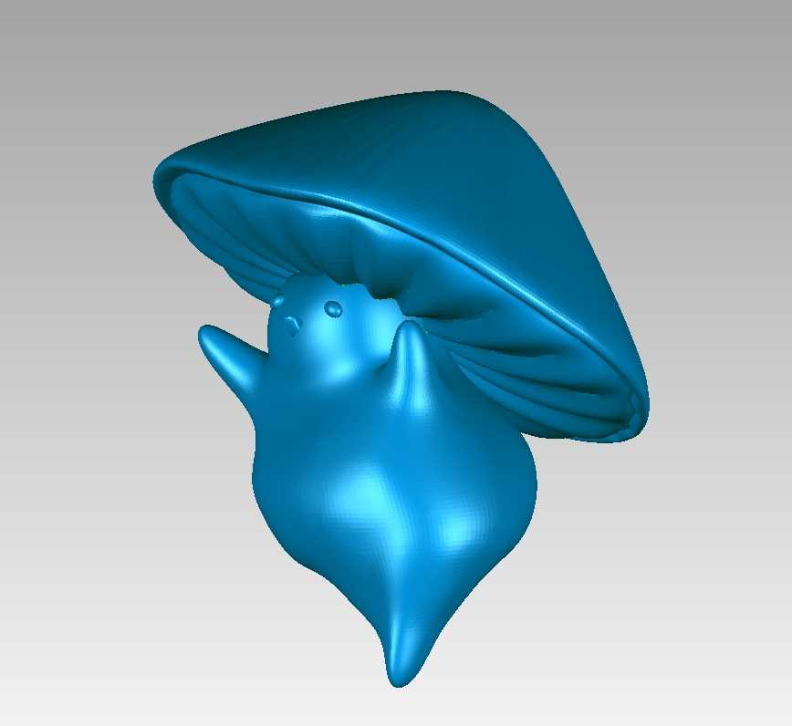 蘑菇精灵stl建模修图3d打印模型下载